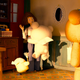 Korilakkuma welcomes Kaoru home after a hard day’s work.